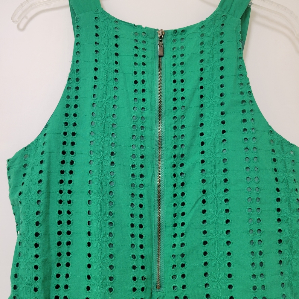 Isabel & Nina Green Eyelet Mini Dress Size 8 - Picture 3 of 7